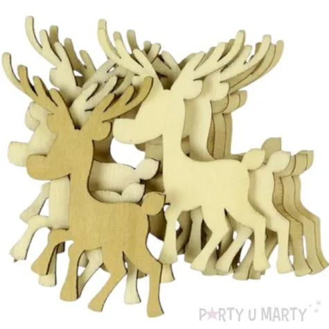 naklejki drewniane boze narodzenie renifery titanum 10 szt