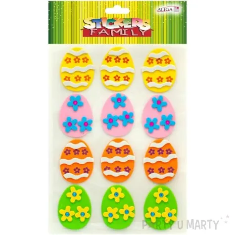 naklejki filcowe jajka wielkanocne aliga 12 szt