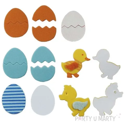 naklejki filcowe wielkanocne pisanki titanum 75 szt