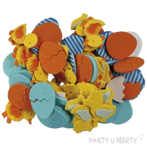 naklejki filcowe wielkanocne pisanki titanum 75 szt