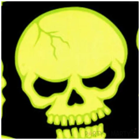 naklejki fluorescencyjne halloween czaszki carnival toys