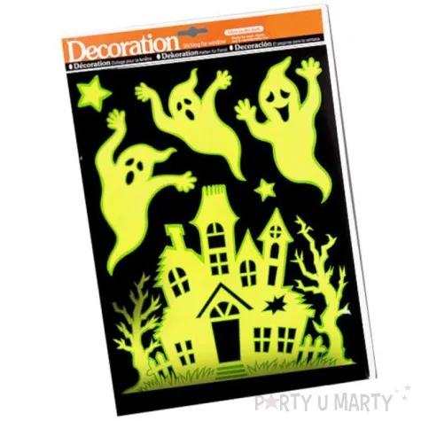 naklejki fluorescencyjne halloween duchy na zamku carnival toys