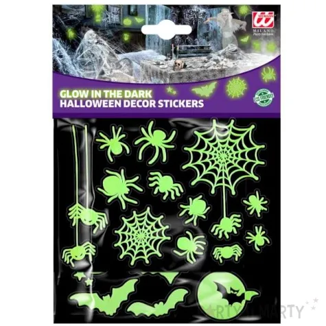 naklejki fluorescencyjne halloween mix zielone widmann