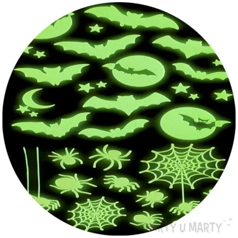 naklejki fluorescencyjne halloween mix zielone widmann