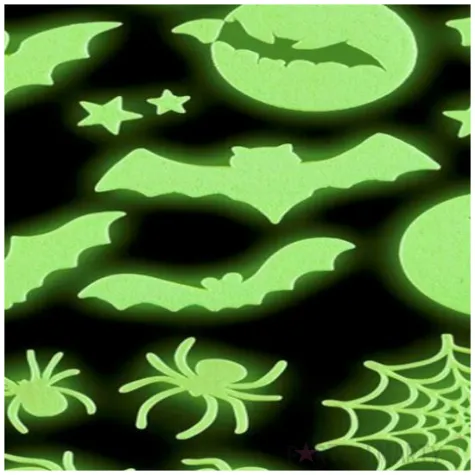 naklejki fluorescencyjne halloween mix zielone widmann