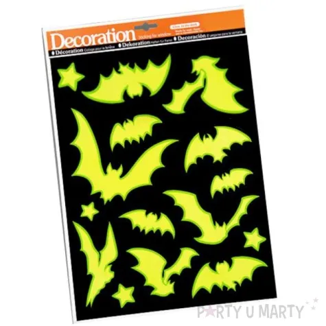 naklejki fluorescencyjne halloween nietoperze carnival toys