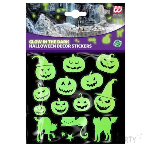 naklejki fluorescencyjne halloween zielone widmann