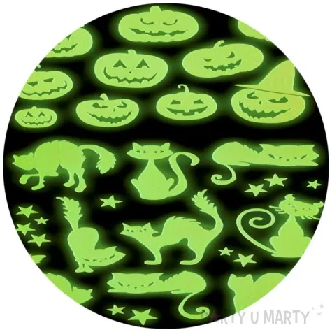 naklejki fluorescencyjne halloween zielone widmann