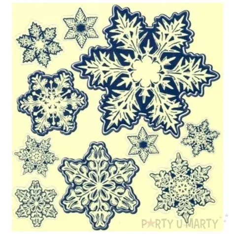 naklejki fluorescencyjne sniezynki 1 9 szt mix arpex arkusz