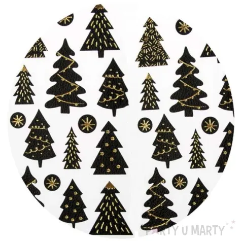 naklejki glamour choinki czarno zlote arpex 16 szt