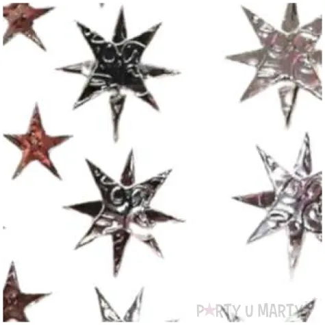 naklejki gwiazdki 3d srebrne aliga 7x12 5 cm 15 szt