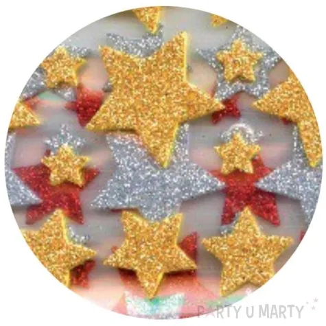 naklejki gwiazdki brokatowe mix aliga 78 szt