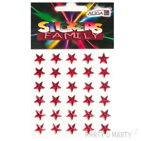 naklejki gwiazdki czerwone aliga 9x11 cm