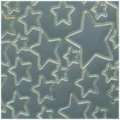 naklejki gwiazdki srebrne aliga 10x23 cm