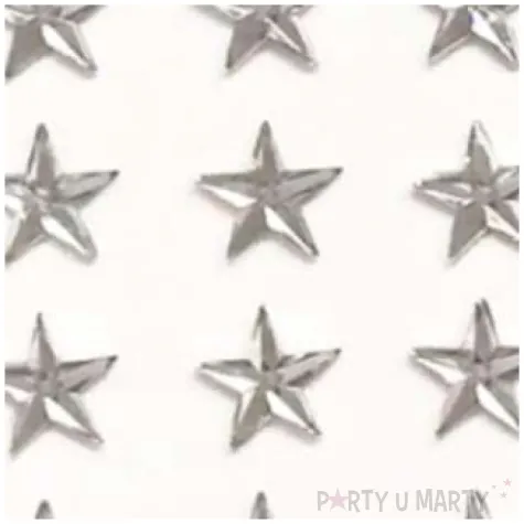 naklejki gwiazdki srebrne aliga 9x11 cm 30 szt