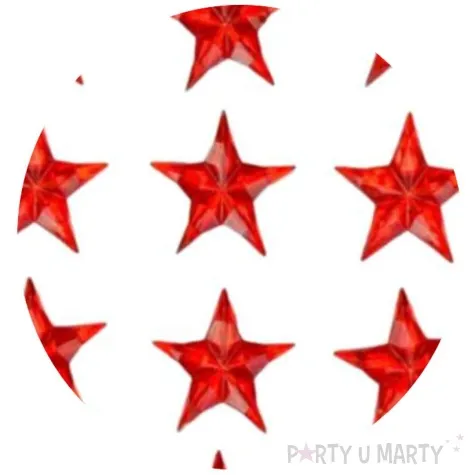 naklejki gwiazdy 3d czerwone aliga 8 szt