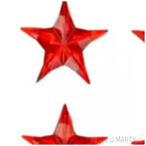 naklejki gwiazdy 3d czerwone aliga 8 szt