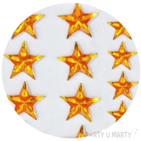 naklejki gwiazdy 3d zlote aliga 8 szt