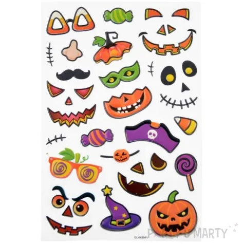 naklejki halloween dynie o zlych minach mix arpex