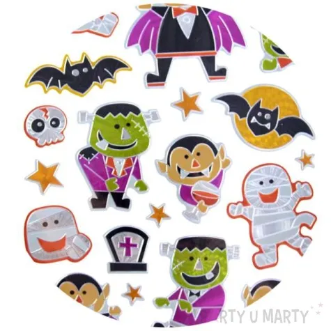 naklejki halloween mumie i wampiry metalizowane arpex