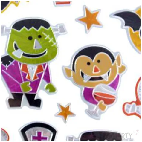 naklejki halloween mumie i wampiry metalizowane arpex