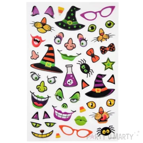 naklejki halloween twarze czarownic i kotow mix arpex