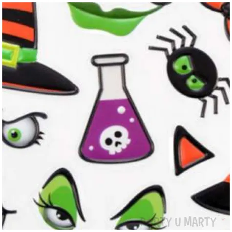 naklejki halloween twarze czarownic i kotow mix arpex