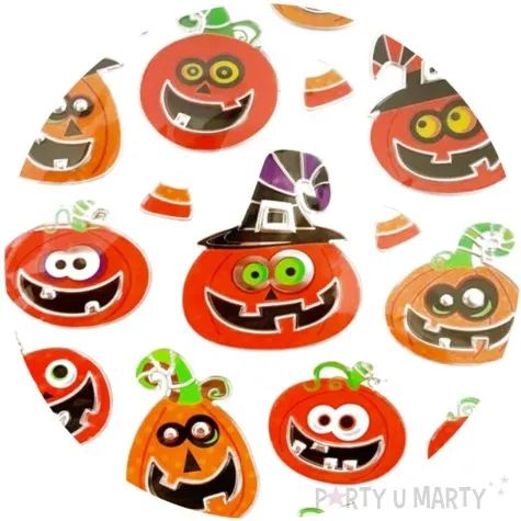 naklejki halloween wesole dynie metalizowane arpex