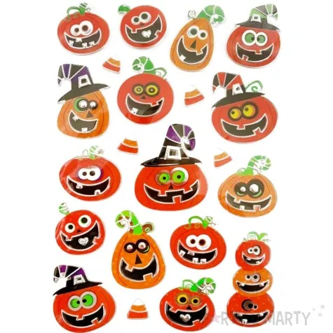 naklejki halloween wesole dynie metalizowane arpex