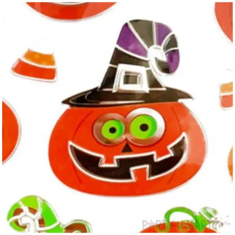 naklejki halloween wesole dynie metalizowane arpex