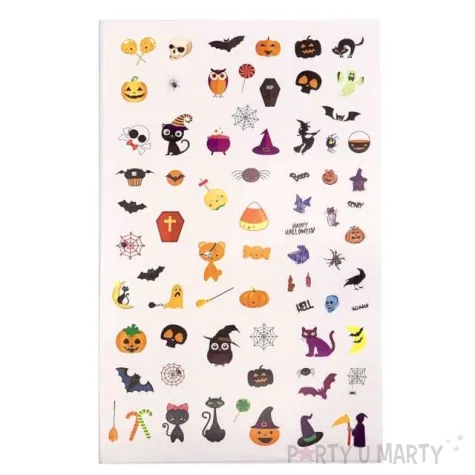 naklejki halloweenowe dynie wiedzmy i pajaki papierowe arpex