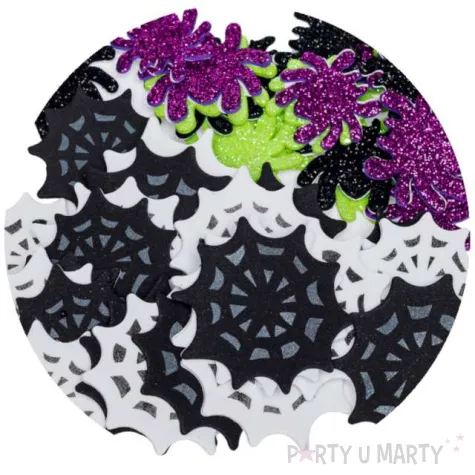 naklejki halloweenowy mix pajaki i pajeczyny brewis 24 szt