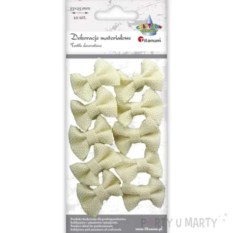 naklejki kokardki kremowe titanum 10 szt