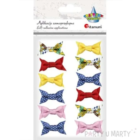 naklejki kokardki mix titanum 12 szt