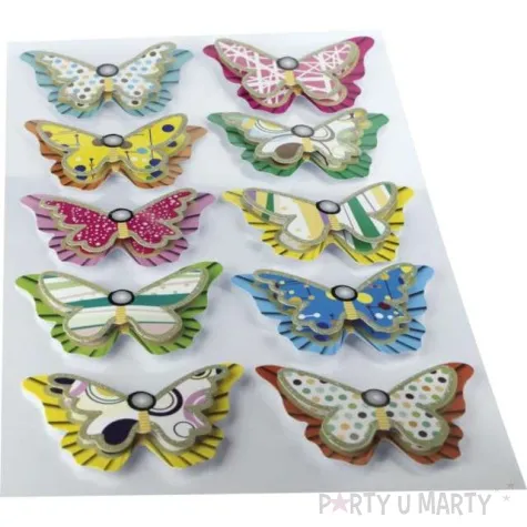naklejki kolorowe motyle titanum 10 szt