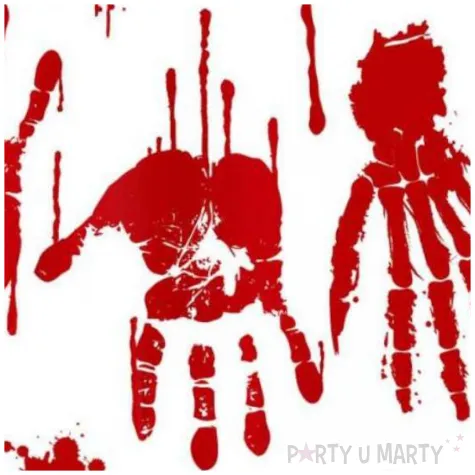 naklejki krwawe slady czerwony godan