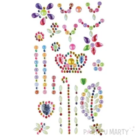 naklejki krysztalki korona titanum 24 szt