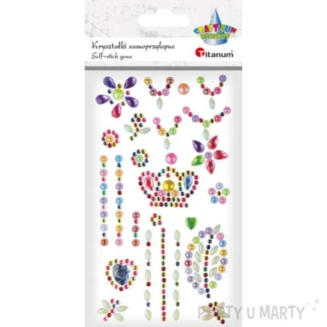 naklejki krysztalki korona titanum 24 szt