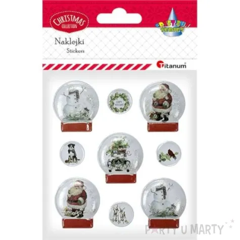 naklejki kule sniezne 3d titanum 35 mm 9 szt