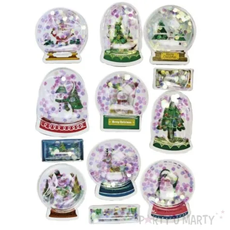 naklejki kule sniezne 3d titanum 38 mm 12 szt