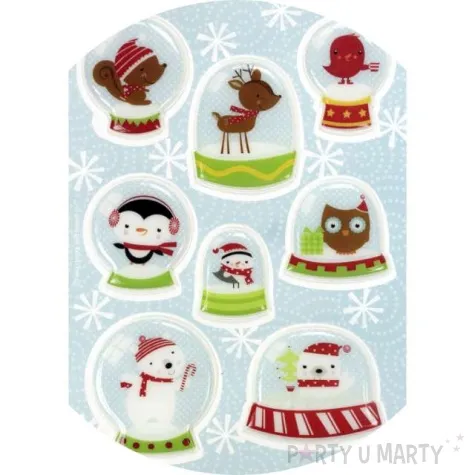 naklejki kule sniezne 3d titanum 50 mm 8 szt