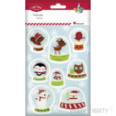 naklejki kule sniezne 3d titanum 50 mm 8 szt