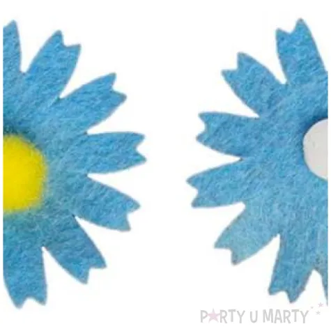 naklejki kwiatki margaretki niebieski titanum 10 szt