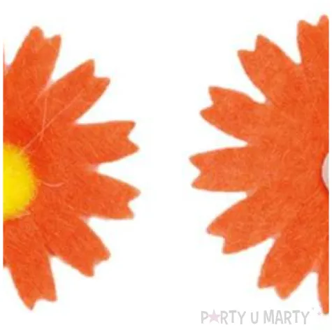 naklejki kwiatki margaretki pomaranczowy titanum 10 szt