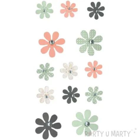 naklejki kwiatki mix titanum 13 szt