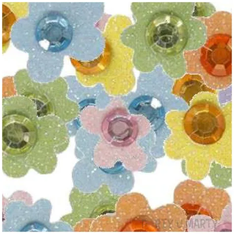 naklejki kwiatki z koralikami titanum