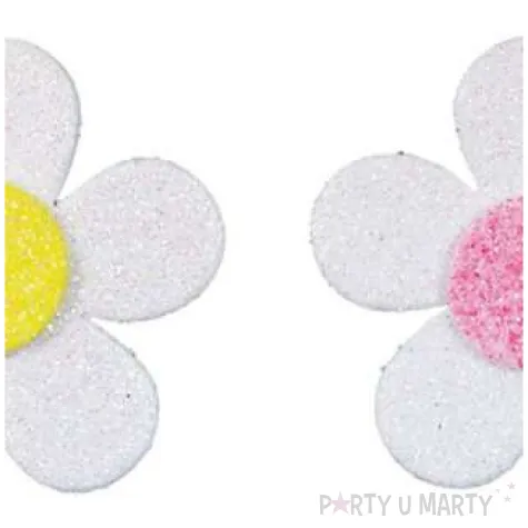 naklejki kwiaty brokatowe mix titanum 28 szt