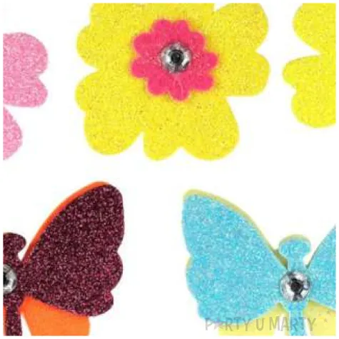 naklejki kwiaty i motyle mix titanum 12 szt