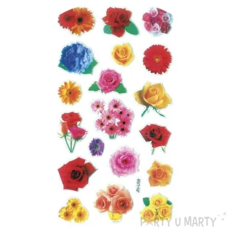 naklejki kwiaty mix titanum 19 szt