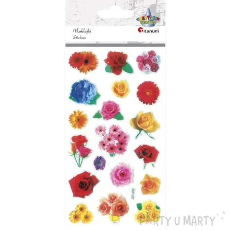 naklejki kwiaty mix titanum 19 szt